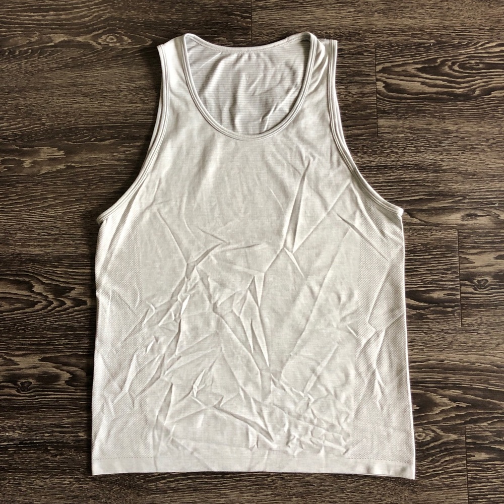 Lululemon Metal Vent Mesh Tank Top Light Grey